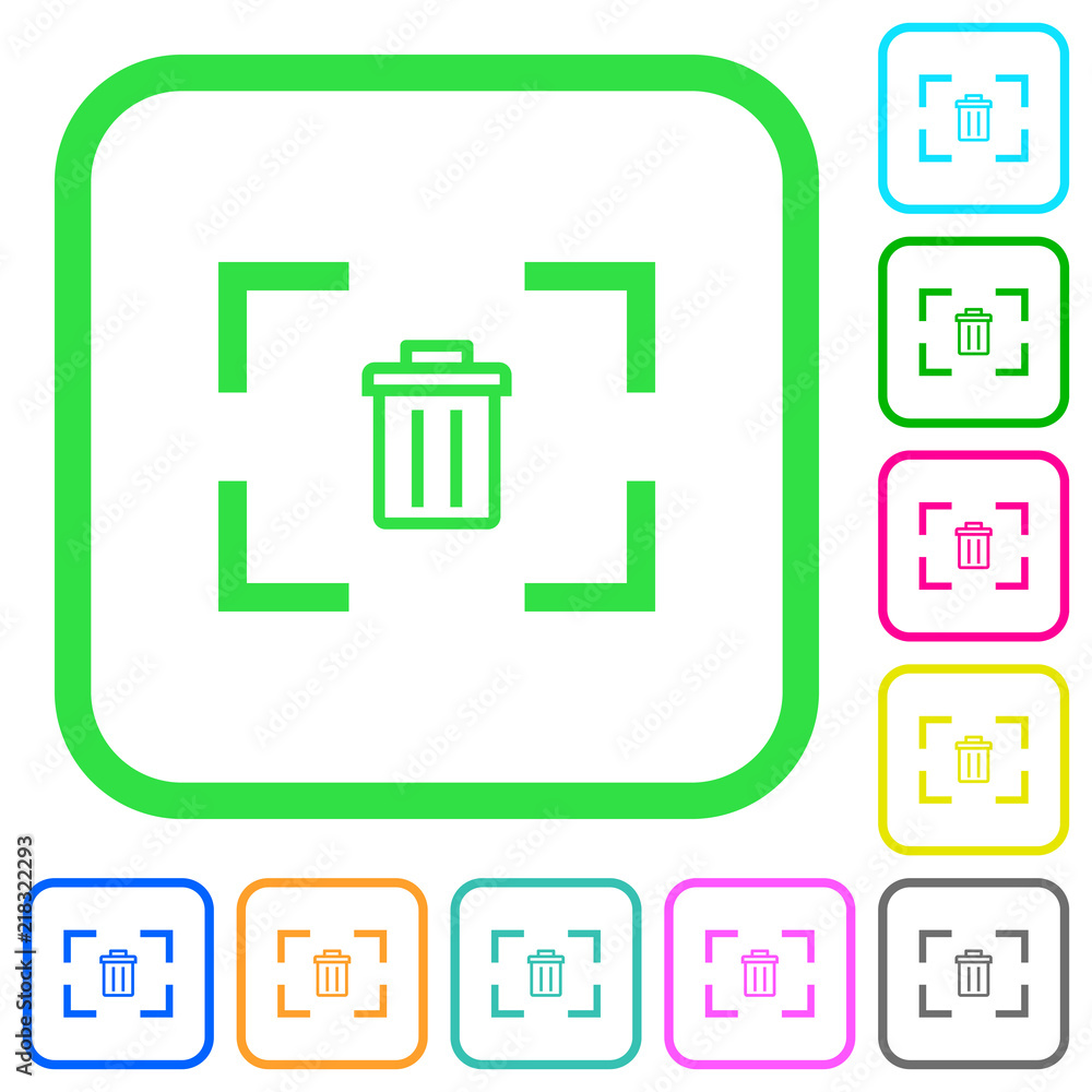 Poster delete image from camera vivid colored flat icons