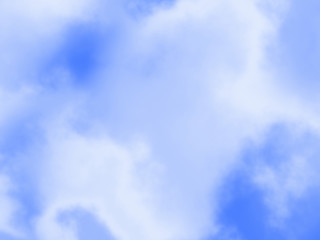 Obraz premium Abstract fractal blue sky with clouds