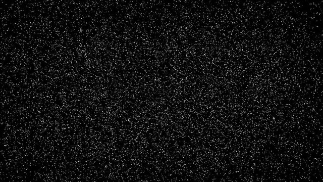 Abstract random white balls animation with black background