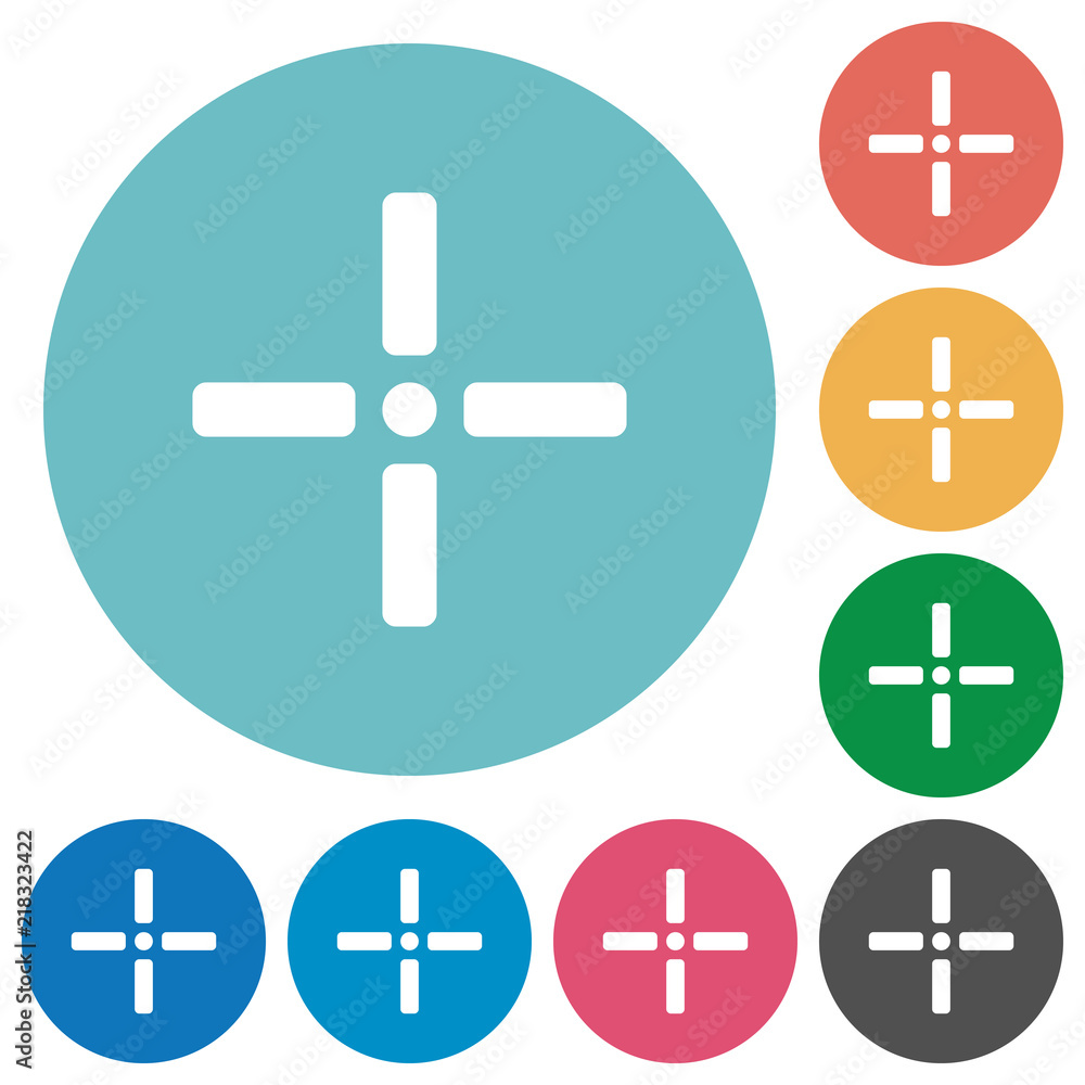 Poster precise cursor flat round icons