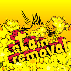 Stain Removal - Vector illustrated comic book style phrase.
