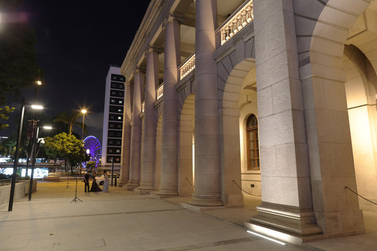 Night View Of The Hong Kong Legislative Council Building.