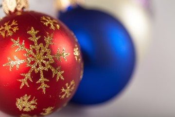 Close-Up of Christmas Ornaments