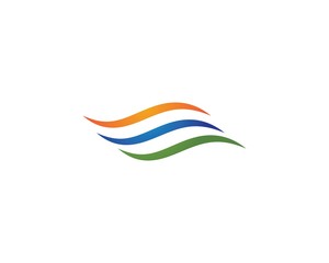 Obraz premium Water Wave symbol and icon Logo Template