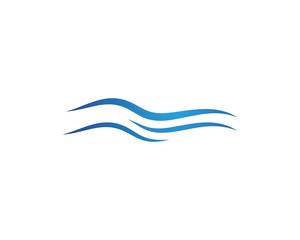 Water Wave symbol and icon Logo Template