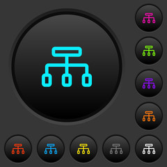 Connect dark push buttons with color icons