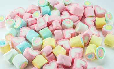 heart shaped candy for background, Valentine concept background.