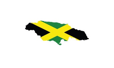 Jamaica outlne map country shape state borders