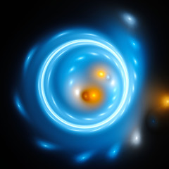 Ring of Fire. Rotating fireworks. Fractal abstract texture. Digital artwork graphic astrology magic
