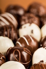 Assorted Dark, Milk and White Chocolate Candies / Pralines
