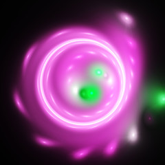 Ring of Fire. Rotating fireworks. Fractal abstract texture. Digital artwork graphic astrology magic

