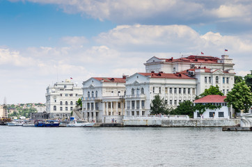 Building of Palace of Childhood and Youth, also in this building there is Dance Theater and the Institute of Physical Methods of Treatment. Sechenov: Russia, Crimea, Sevastopol: 06/10/2018