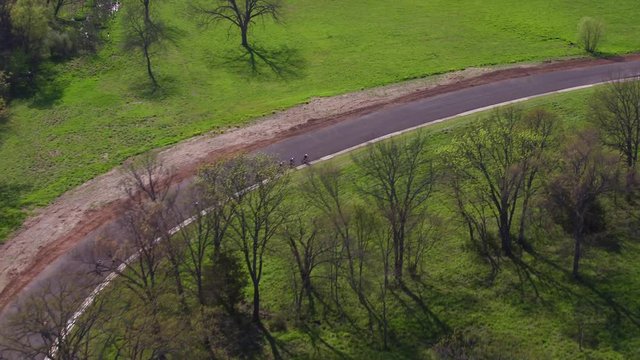 Drone Aerial of Road Bike Cycling Race