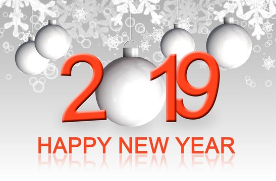 Happy new year 2019 - greeting card