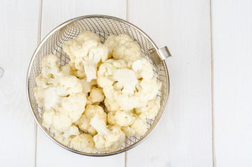 Fresh cauliflower for cooking vegetarian dishes