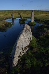 Fototapeta na wymiar Nine Stones Circle Bodmin Moor