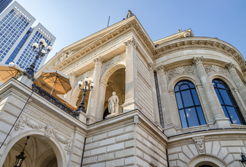 Close-up of the old opera house in Frankfurt, Germany