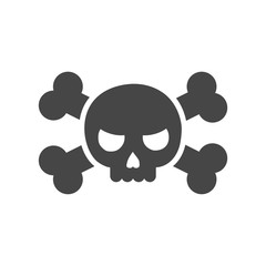 Skull and bones icon or logo