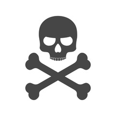 Skull and bones icon or logo