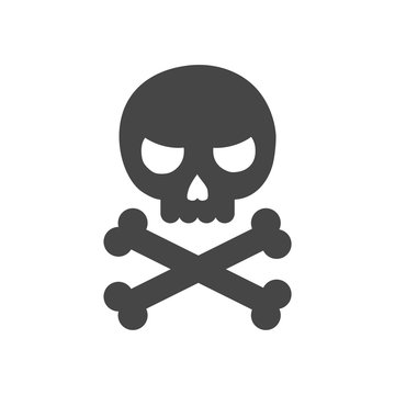 Skull and bones icon or logo