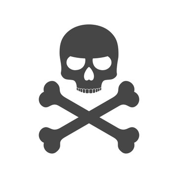 Skull and bones icon or logo