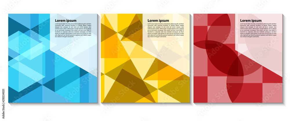 Poster Abstract colorful of geometric shapes pattern. Texture mosaic background. Vector illustration
