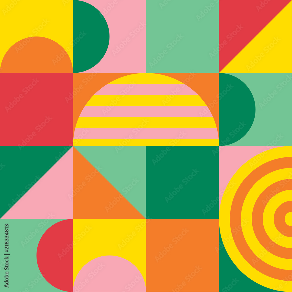 Poster abstract colorful of geometric shapes pattern. texture trendy design for poster and cover template b