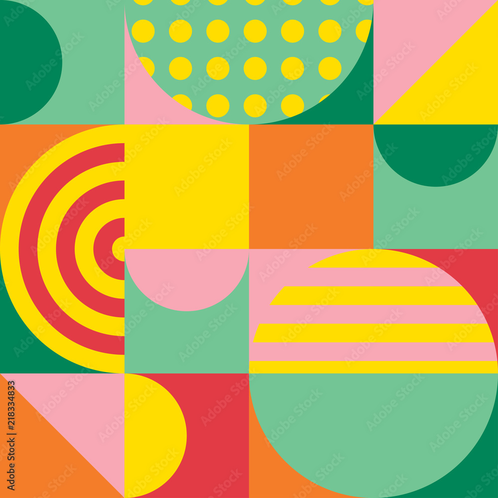 Poster abstract colorful of geometric shapes pattern. texture trendy design for poster and cover template b