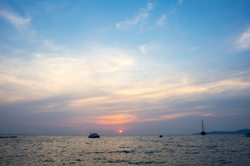 Sunset over Gulf of Thailand