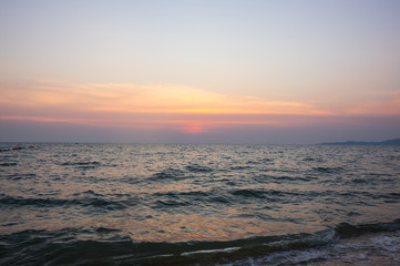Sunset over Gulf of Thailand