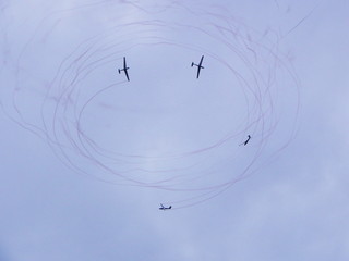 Očovskí Bačovia plane acrobation without engines