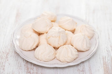 Fototapeta na wymiar merengues on dish