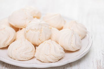 Fototapeta na wymiar merengues on dish