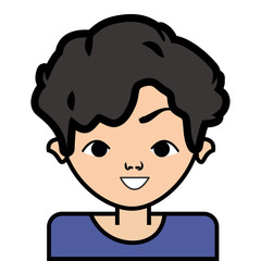 portrait icon, face. on white background, vector