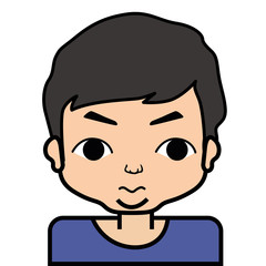 portrait icon, face. on white background, vector