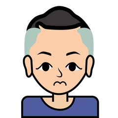 portrait icon, face. on white background, vector