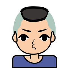 portrait icon, face. on white background, vector