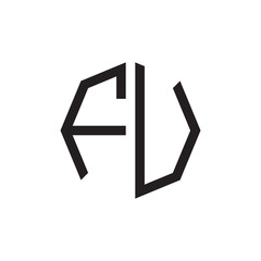 two letter FU octagon logo