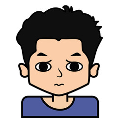 portrait icon, face. on white background, vector