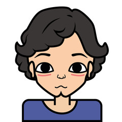 portrait icon, face. on white background, vector