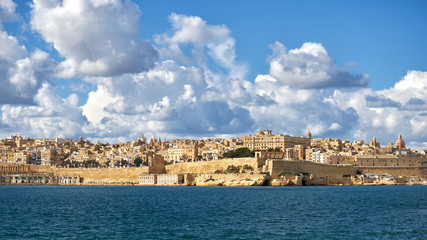 Panoramic view of Valletta city in Malta