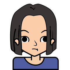 Fototapeta premium portrait icon, face. on white background, vector