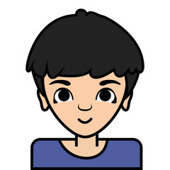 portrait icon, face. on white background, vector