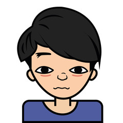 portrait icon, face. on white background, vector