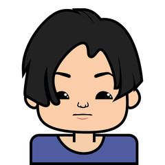 portrait icon, face. on white background, vector