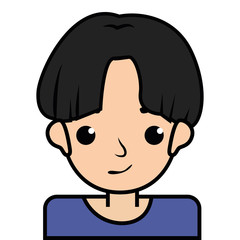 portrait icon, face. on white background, vector
