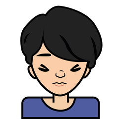 portrait icon, face. on white background, vector