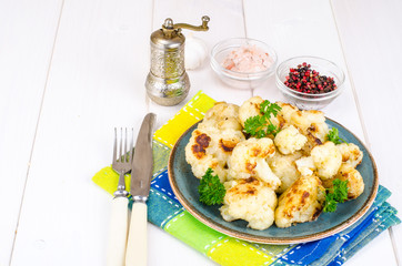 Cauliflower fried in batter