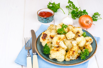 Cauliflower fried in batter