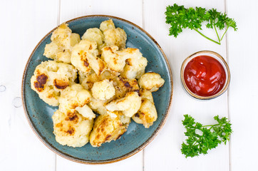 Cauliflower fried in batter
